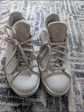 White Low-Top Adidas Sneakers